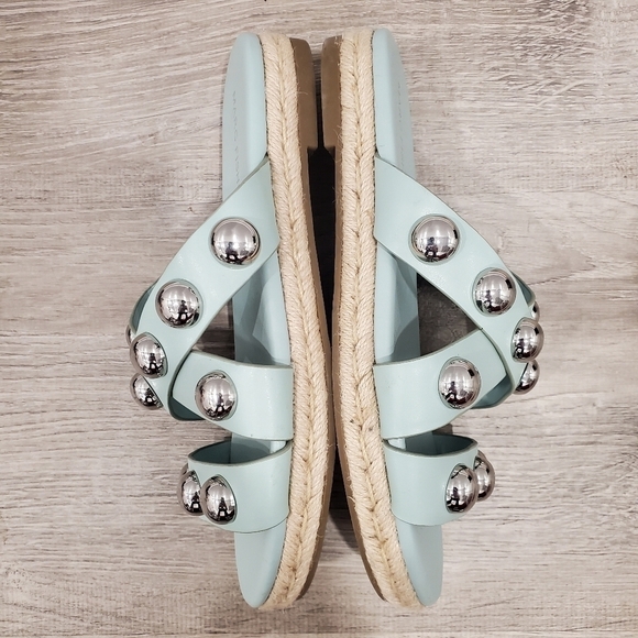 NEW Marc Fisher Prisca Ball-studded Espadrille Sandals - Picture 4 of 7